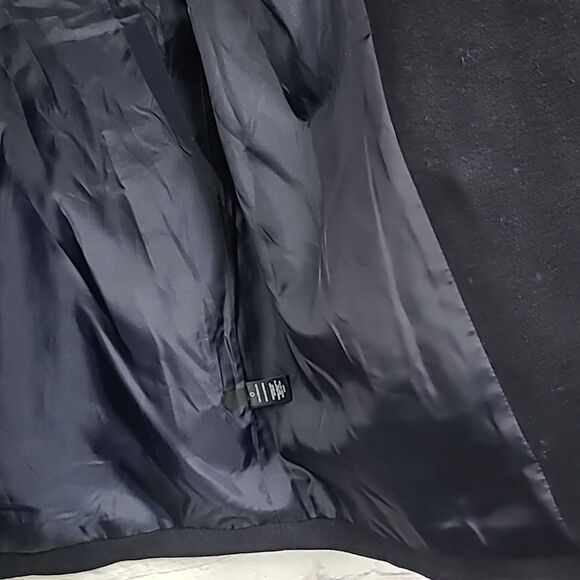 Express Black Wool Peacoat Double Breasted Classic Overcoat Heavy Winter Coat - Picture 9 of 11